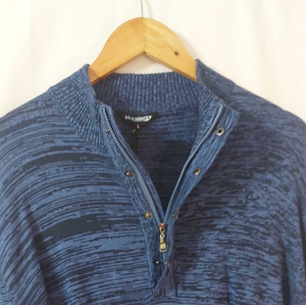 Akuaku sweaters size large color blue and black - Picture 3 of 14
